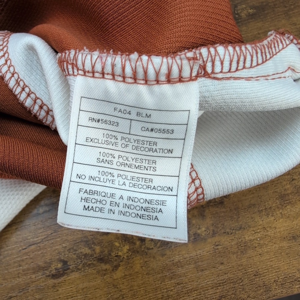 Vintage Nike Dri-Fit UT Texas Longhorns Polo Shirt Mens Large Orange - Picture 9 of 12
